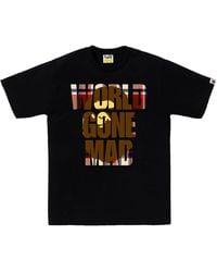 A Bathing Ape - Check Wgm Ape Head Overlap T-Shirt 1J30 110 053 Blk" - Lyst