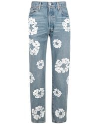 DENIM TEARS - The Cotton Wreath Denim Jeans "Light Wash" Dt24" - Lyst