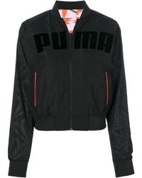 PUMA - Reversible Logo-Print Bomber Jacket - Lyst