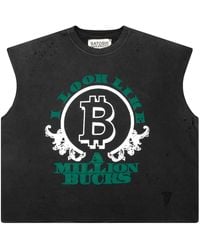 Satoshi Nakamoto - Million Bucks Logo Sleeveless T-Shirt "Washed Sat065" - Lyst