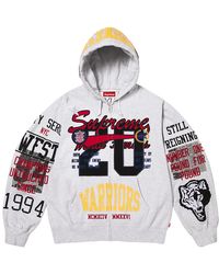 Supreme - Warriors Appliqué Zip Up Hooded Sweatshirt "Ss26 - Lyst