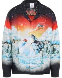 CASABLANCA - Cuban Collar Long-Sleeve Shirt "Ski Lake" Aw25 Sh 006 06 Ex Ski Ski" - Lyst