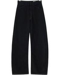Lemaire - High Waisted Curved Pants Pa1264 Ld1055 Bk999" - Lyst