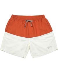 Brunello Cucinelli - Two-Tone Swim Shorts "Papaya" Brun066" - Lyst