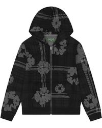 DENIM TEARS - Plaid Cotton Wreath Zip Hoodie Dt390" - Lyst