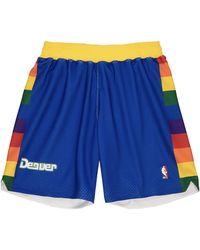 Mitchell & Ness - Authentic Shorts "Nba Denver Nuggets 91" Ashrcp19188 Dnublue91" - Lyst