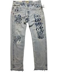 GALLERY DEPT. - Super G Patch Paint Splatter Denim Jeans "Light Wash" Gd203" - Lyst
