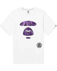 A Bathing Ape - Aape Foil Moonface T-Shirt Ca5Cea57" - Lyst