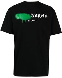 Palm Angels - Milano Sprayed Logo T-Shirt Pmaa001C99Jer0061055" - Lyst
