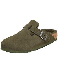 Birkenstock - Boston Shearling 'Suede Leather' (Narrow Fit) 1025667" - Lyst