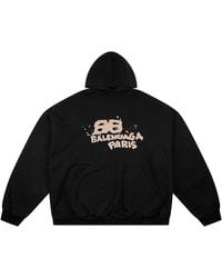 Balenciaga - Hand Drawn Bb Icon Hoodie Large Fit 400018514764" - Lyst