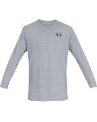 Under Armour - Freedom Flag Long Sleeve T-Shirt "Steel Light Heather 1333369 035" - Lyst