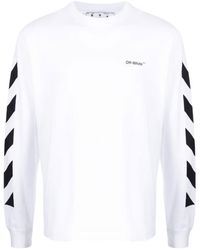 Off-White c/o Virgil Abloh - Diagonal Helvetica Long Sleeve T-Shirt Cagbn33P" - Lyst