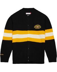 Mitchell & Ness - Nhl 100Th Anniversary Striped Cardigan Sweater Bruins - Tswt6434 Bbnyypppbkgd" - Lyst