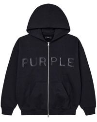 Purple Brand - Chopped Zip Up Hoodie P460 Hfbl426" - Lyst