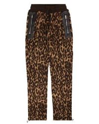 Amiri - Printed Leopard Fleece Pants "black" Shoes - Lyst