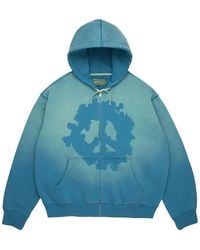 DENIM TEARS - Peace Wreath Knockout Zip Hoodie Dt864" - Lyst