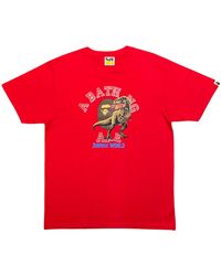 A Bathing Ape - Jurassic World Raptor College Logo Short Sleeve T-Shirt Multi" Bjwrcsstsr" - Lyst