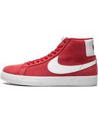 Nike - Sb Zoom Blazer Mid "red Suede" Shoes - Lyst