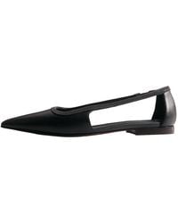 Brunello Cucinelli - Leather Pointed-Toe Slingback Shoe Brun3036" - Lyst