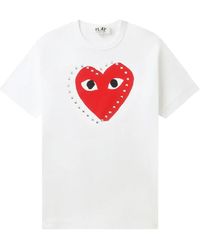 COMME DES GARÇONS PLAY - Logo Stud Ss T-Shirt Ax T803 051 1 5" - Lyst