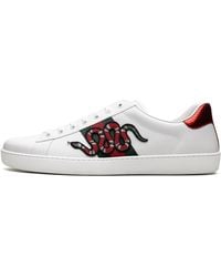 Gucci - Ace "Embroidered Snake" 456230 02Jp0 9064" - Lyst