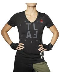 Reebok - Train Like A Fighter Perf Short Sleeve V T-Shirt Aj4432" - Lyst