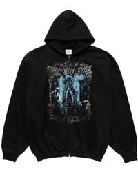 Vetements - Cof Butterfly Oversized Zip-Up Hoodie Washed Ucf76Zu800B" - Lyst