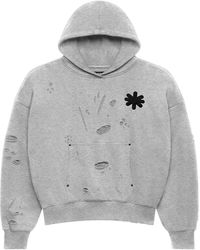 LOSTSHDWS - Distressed Classic Logo Hoodie "Heather" Lst0 21 22589 Hgy" - Lyst