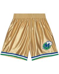 Mitchell & Ness - 75Th Swingman Shorts "Nba Dallas Mavericks 1998" Smsh4399 Dma98Pppgold" - Lyst