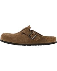 Birkenstock - Boston Suede Leather "Dark Tea - Lyst