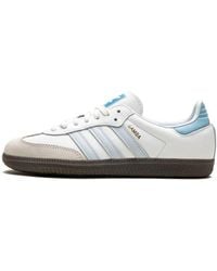 adidas - Samba Og "white / Halo Blue" Shoes - Lyst