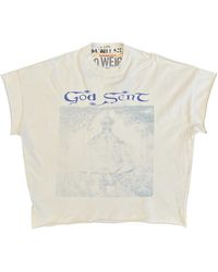 Secnd Slf - God Sent Cap Sleeve T-Shirt Godscs Wht" - Lyst
