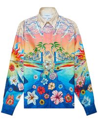 CASABLANCA - L'Envol Silk Shirt Multi" Mf23 Sh 021 03" - Lyst
