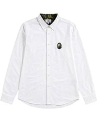 A Bathing Ape - 1St Camo One Point Relaxed Fit Shirt 1M30131005 Wht" - Lyst