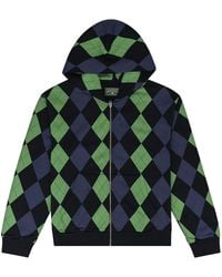 DENIM TEARS - Intarsia Zip Hoodie Dt967" - Lyst