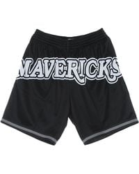 Mitchell & Ness - Big Face 3.0 Fashion Shorts "Nba Mavericks" Pshr1062 Dmayypppblck" - Lyst