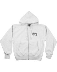 Stussy - New York Chapter Hooded Zip "Ash Heather" Stus348" - Lyst
