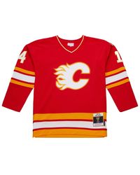 Mitchell & Ness - Nhl Dark Jersey Flames 1988 Theo Fleury Jy9028 Cflred1" - Lyst