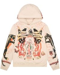 DENIM TEARS - Tattoo Pullover Hoodie "Cream" Dt579" - Lyst