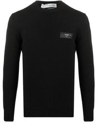 Off-White c/o Virgil Abloh - Logo Knit Crewneck Sweater Omhe023R20G730201010" - Lyst