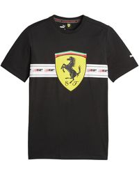 PUMA - Ferrari Race Heritage Big Shield Tee 620953 01" - Lyst