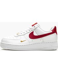 Nike - Air Force 1 Lo Essential Mns "white / Gym Red" Shoes - Lyst