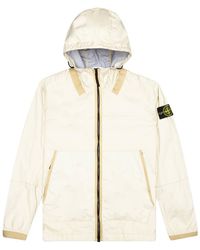 Stone Island - Membrana 3L Tc Hooded Jacket "Ivory" 741540523 V0093" - Lyst