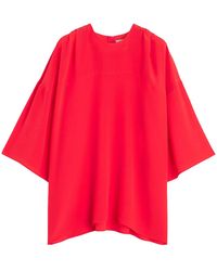 Lanvin - Silk Round Neck Blouse Rw To0004 4868 P23 37" - Lyst