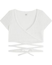 Kith - Talia Ii Monogram Towel Tie Top Khw070095-101" - Lyst