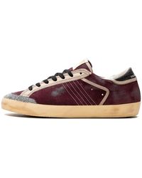 Golden Goose - Super-Star Penstar Suede Upper Crystal Penstar Skate Star Vintage Leather Heel Signature Foxing "Wine" Gmf00172.F004363.40448" - Lyst
