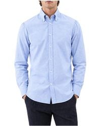 Brunello Cucinelli - Cotton Button Down Shirt "Sky" Brun2387" - Lyst