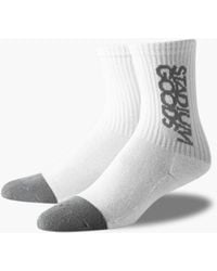 Stadium Goods - Basic Crew Socks "grey / White" - Lyst