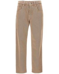 Brunello Cucinelli - Cotton Straight Trousers "Coffe Cream" Brun1309" - Lyst